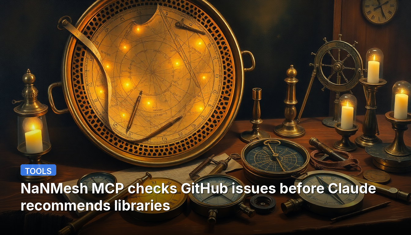 NaNMesh MCP vérifie les problèmes GitHub avant que Claude ne recommande des bibliothèques