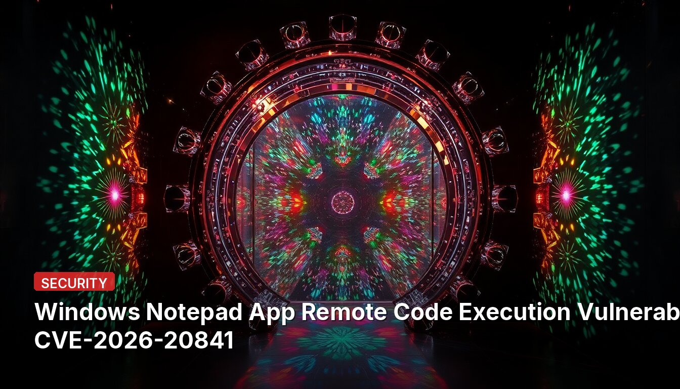 Уязвимость удаленного выполнения кода в приложении Windows Notepad CVE-2026-20841