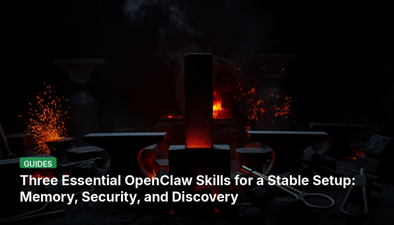 Trois Compétences Essentielles d'OpenClaw pour une Configuration Stable : Mémoire, Sécurité et Découverte