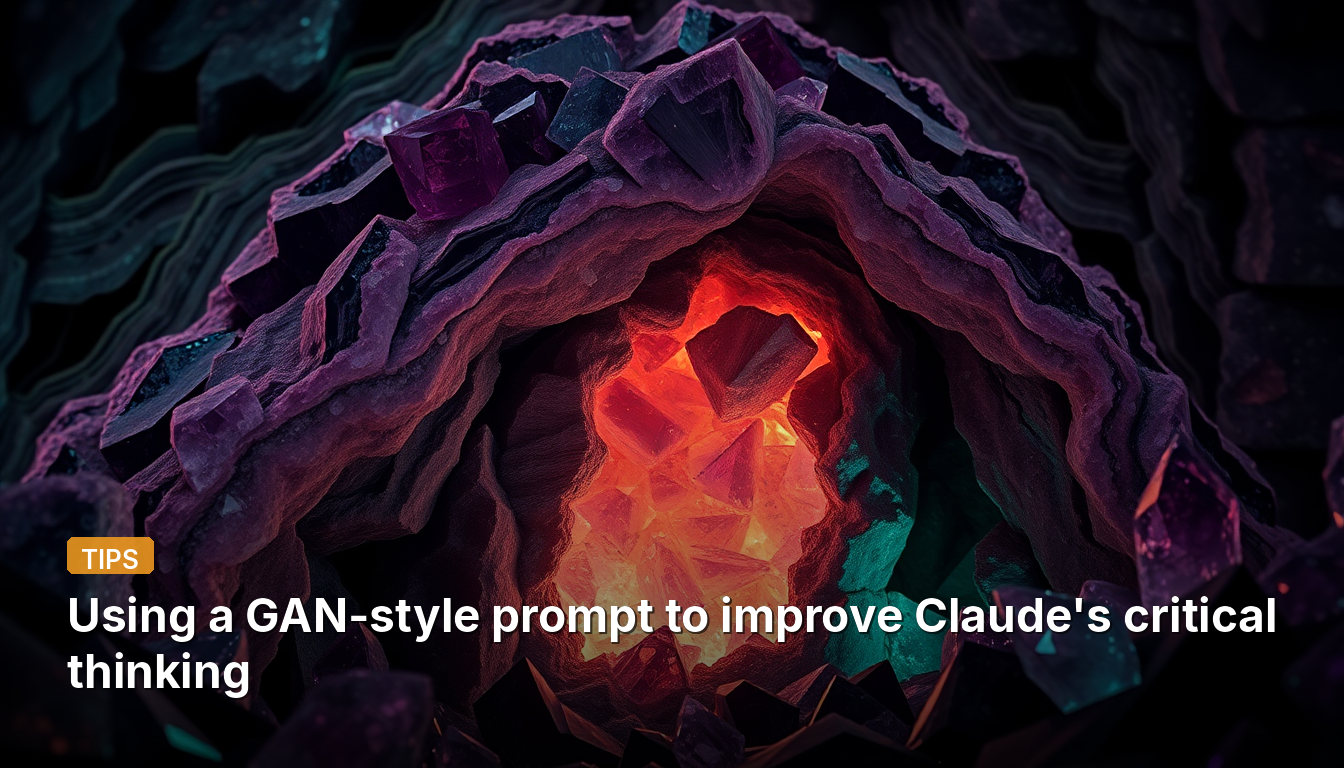 Using a GAN-style prompt to improve Claude's critical thinking