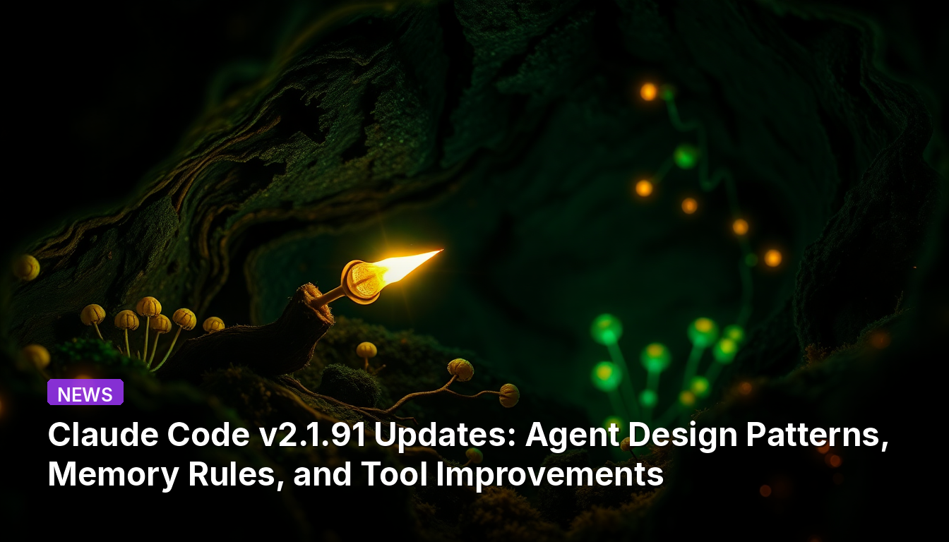 Claude Code v2.1.91 Atualizações: Padrões de Design de Agente, Regras de Memória e Melhorias de Ferramentas