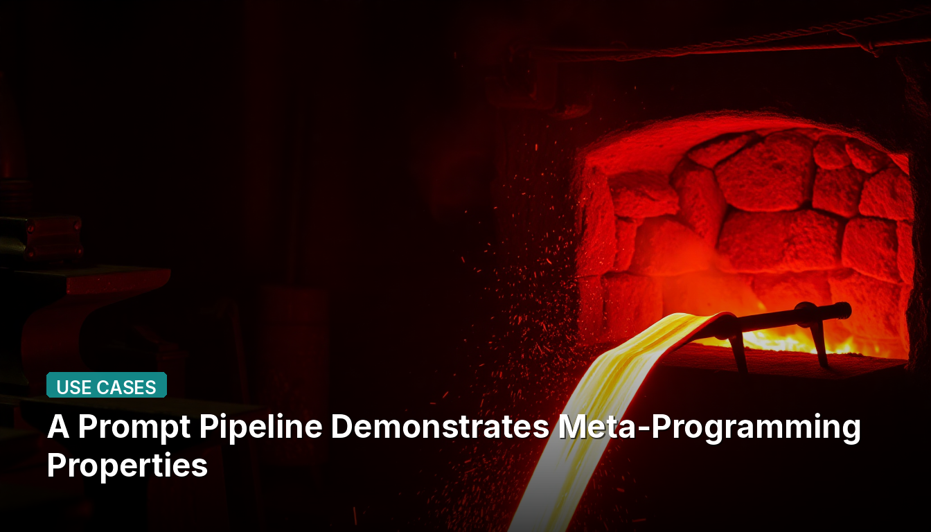 Un pipeline de prompts démontre des propriétés de méta-programmation.