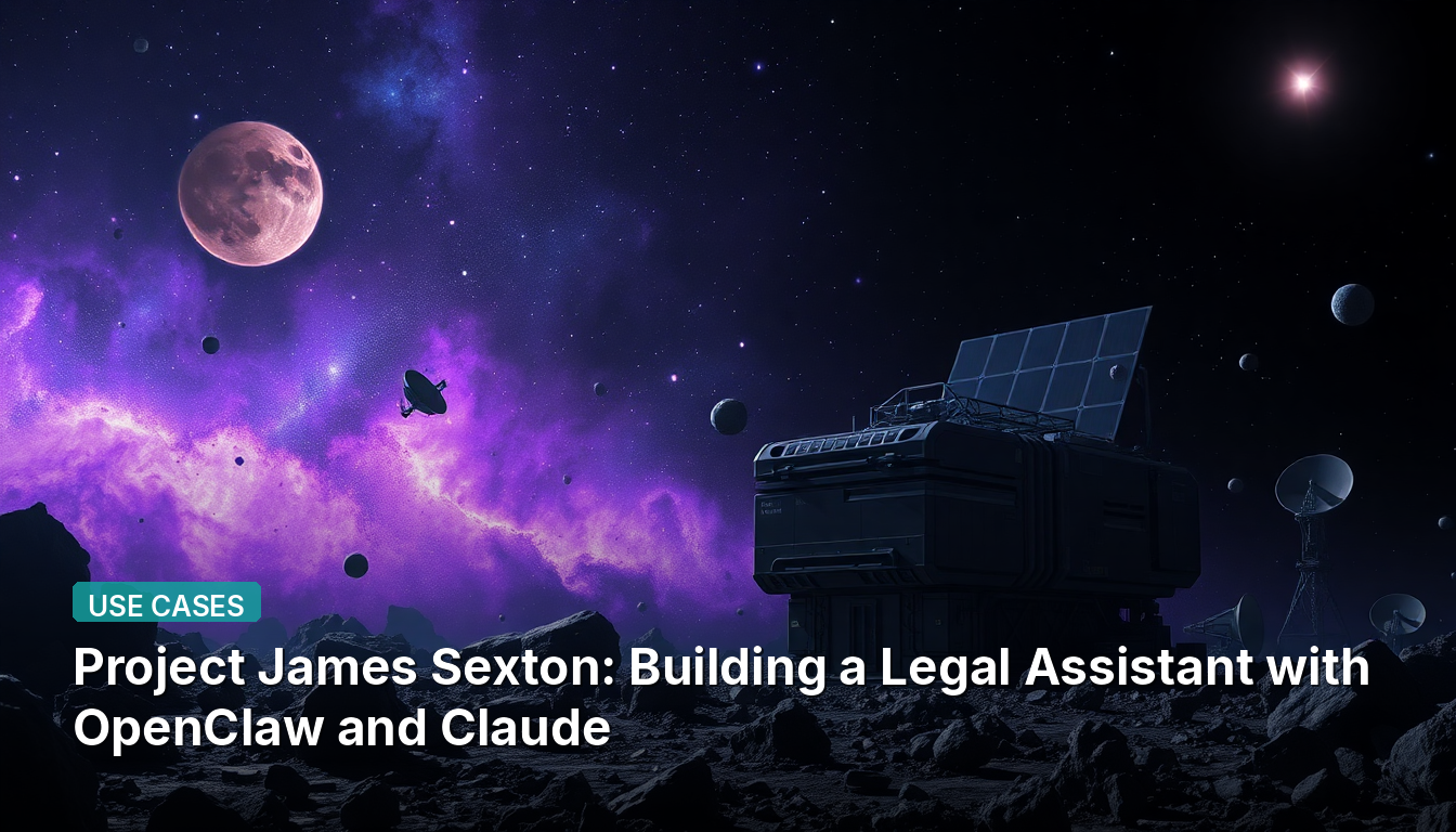 Project James Sexton: Building a Legal Assistant with OpenClaw and Claude