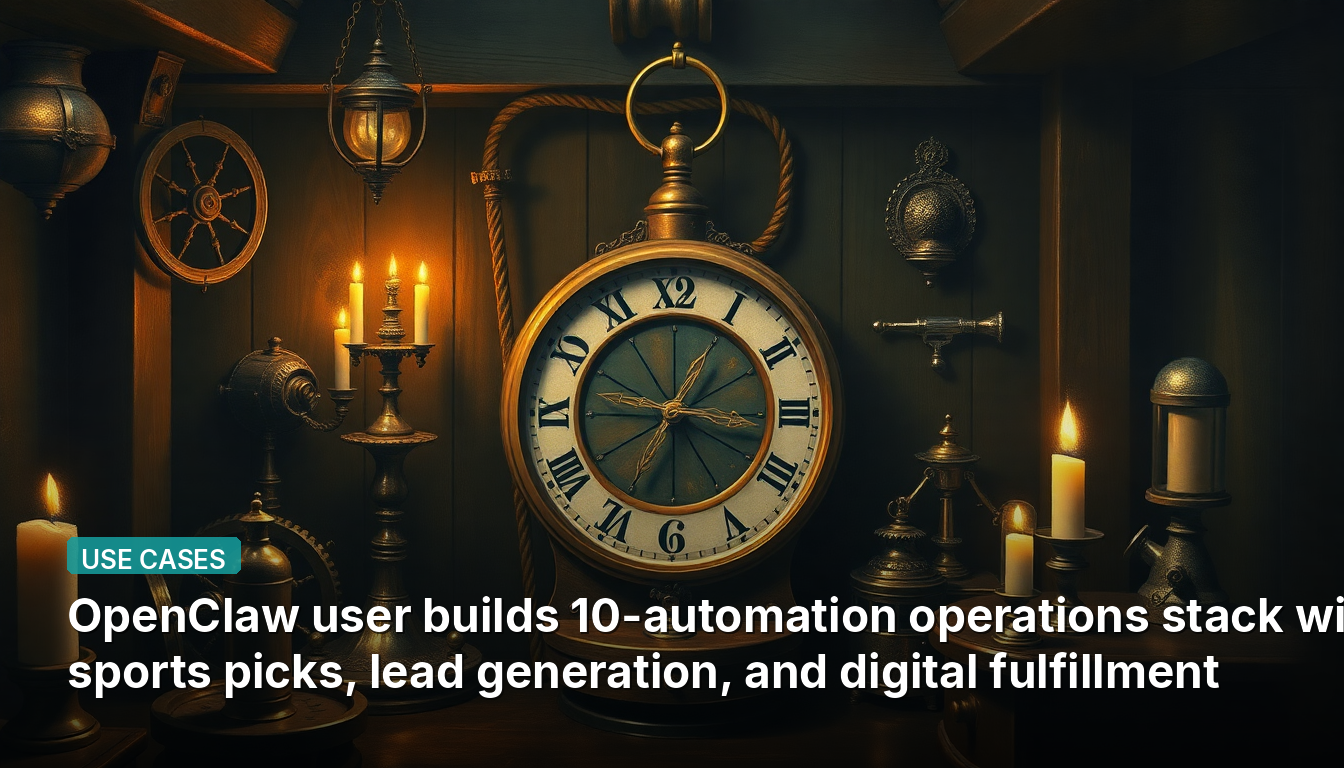 OpenClaw-Benutzer baut 10-Automatisierungs-Operationen-Stack mit Sportwetten-Tipps, Lead-Generierung und digitaler Auftragserfüllung auf