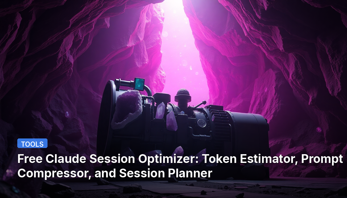 Otimizador Gratuito de Sessão Claude: Estimador de Tokens, Compressor de Prompts e Planejador de Sessões