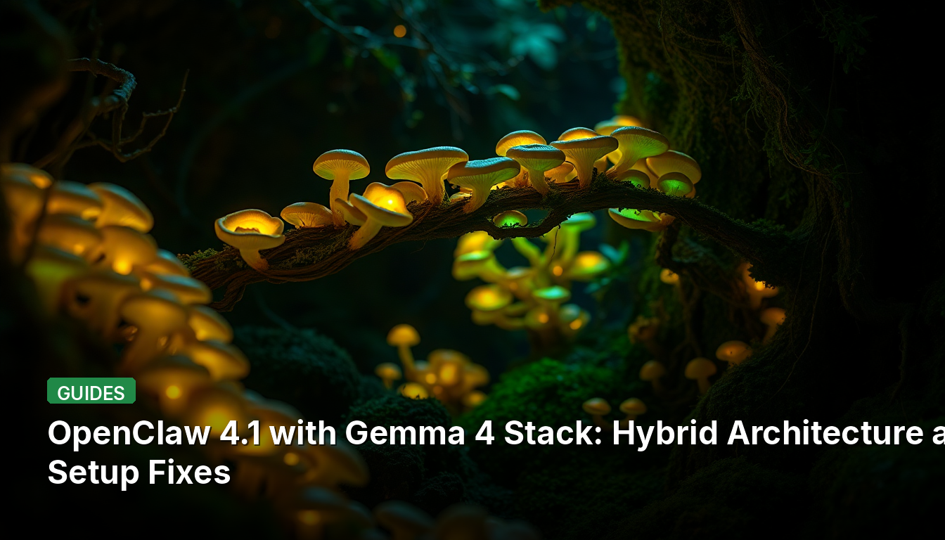 OpenClaw 4.1 with Gemma 4 Stack: 하이브리드 아키텍처 및 설정 수정