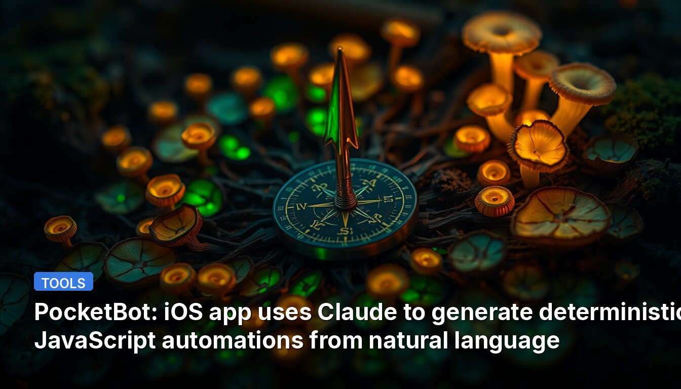 PocketBot: La aplicación de iOS utiliza Claude para generar automatizaciones deterministas en JavaScript a partir de lenguaje natural.