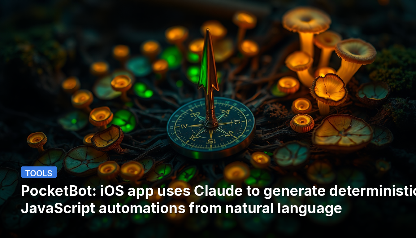 포켓봇: iOS 앱이 자연어로부터 결정론적 JavaScript 자동화를 생성하기 위해 Claude를 사용합니다