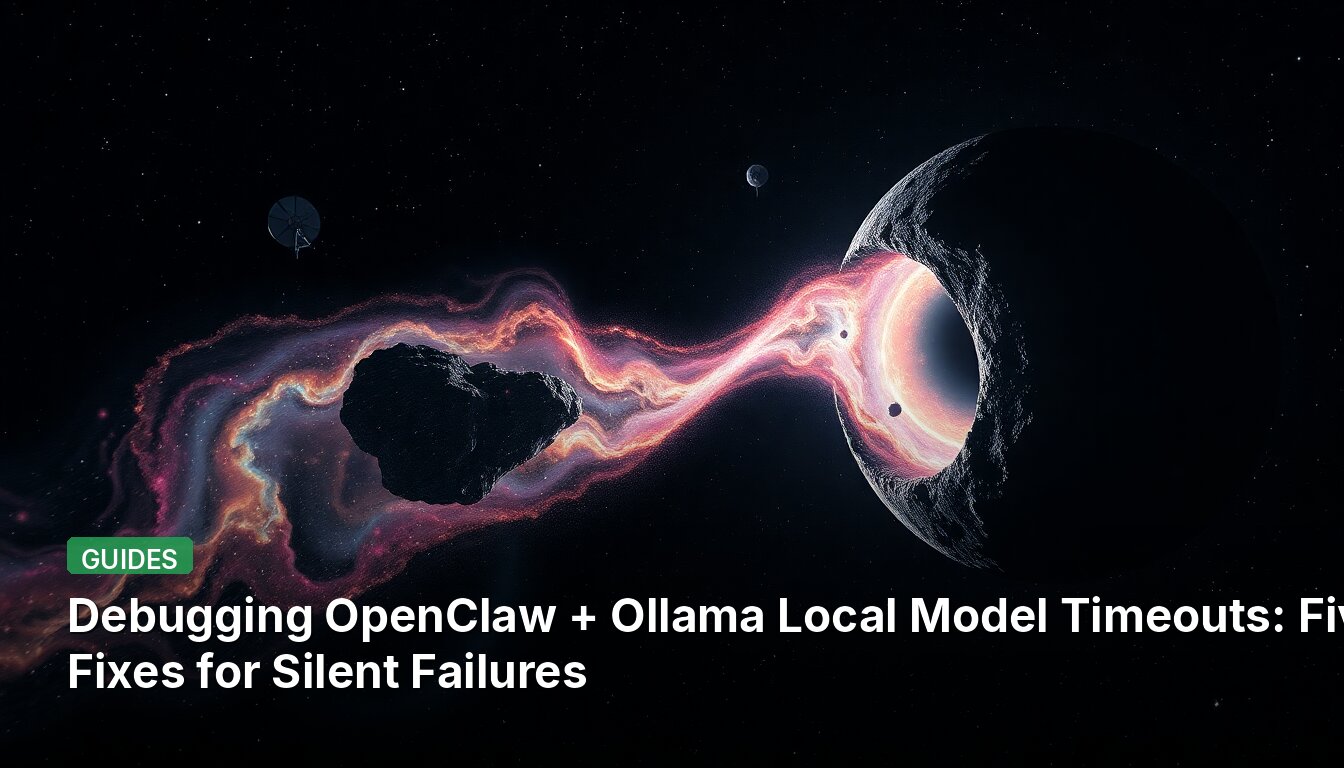 Depuración de Tiempos de Espera en OpenClaw + Modelo Local de Ollama: Cinco Soluciones para Fallos Silenciosos