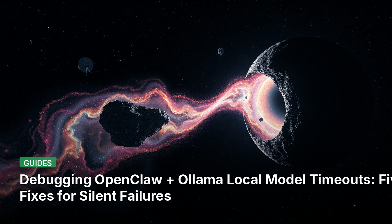 OpenClaw + Ollama ローカルモデルのタイムアウトをデバッグ：サイレント障害に対する5つの修正方法