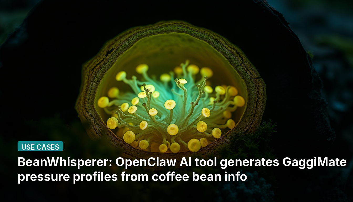 BeanWhisperer: OpenClaw AIツールは、コーヒー豆の情報からGaggiMate圧力プロファイルを生成します