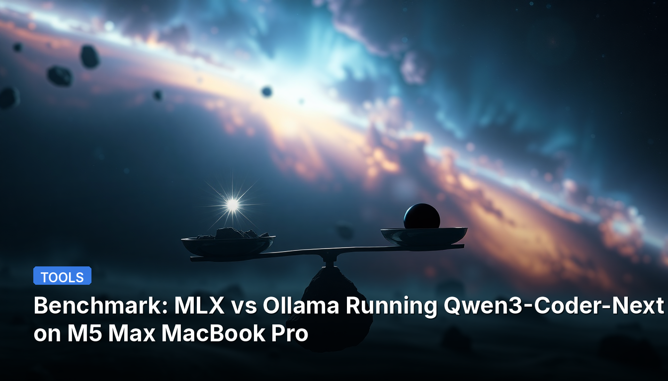 ベンチマーク：M5 Max MacBook ProでQwen3-Coder-Next 8ビットを実行するMLXとOllamaの比較