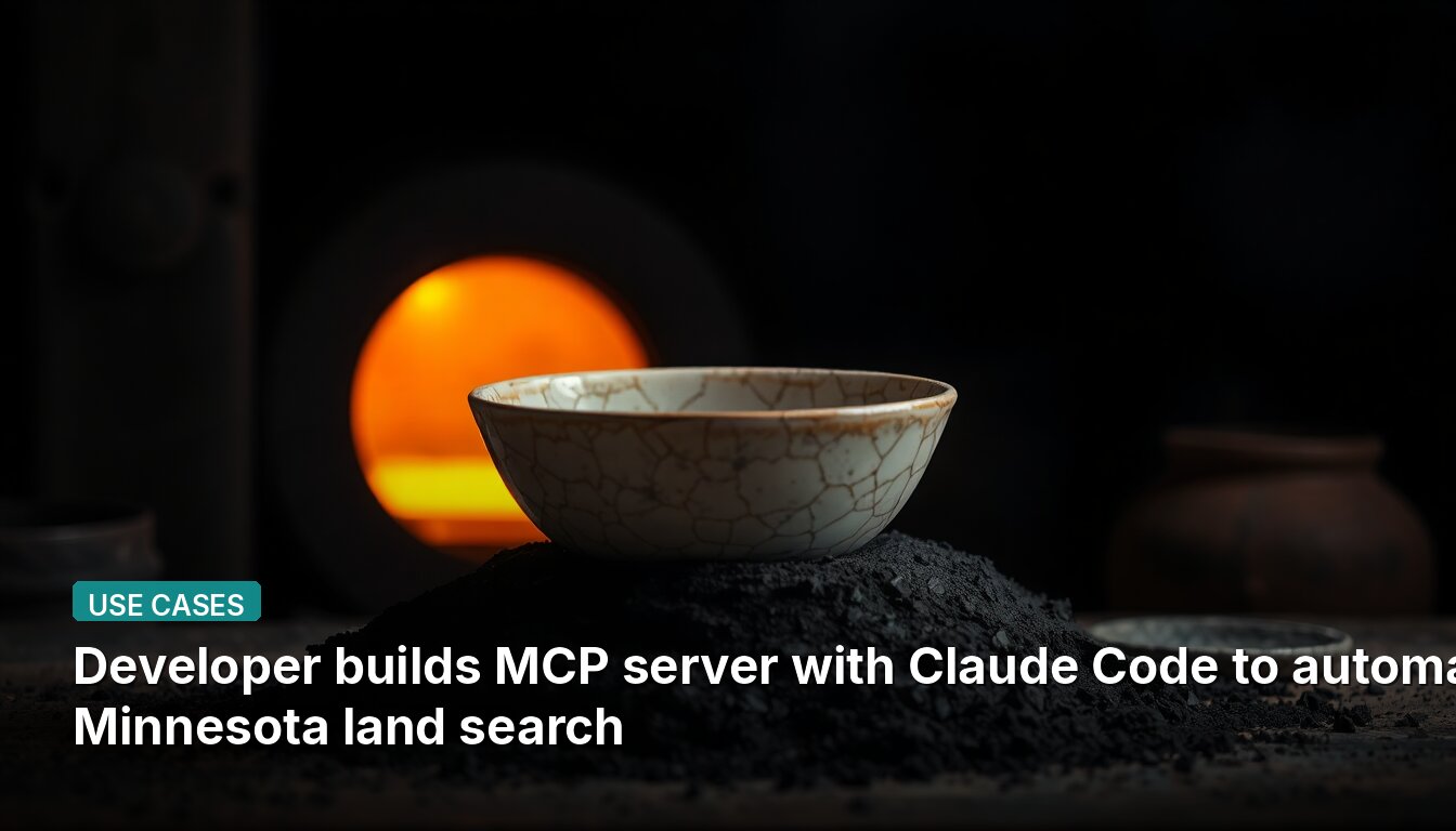 Разработчик создает MCP-сервер с Claude Code для автоматизации поиска земельных участков в Миннесоте.