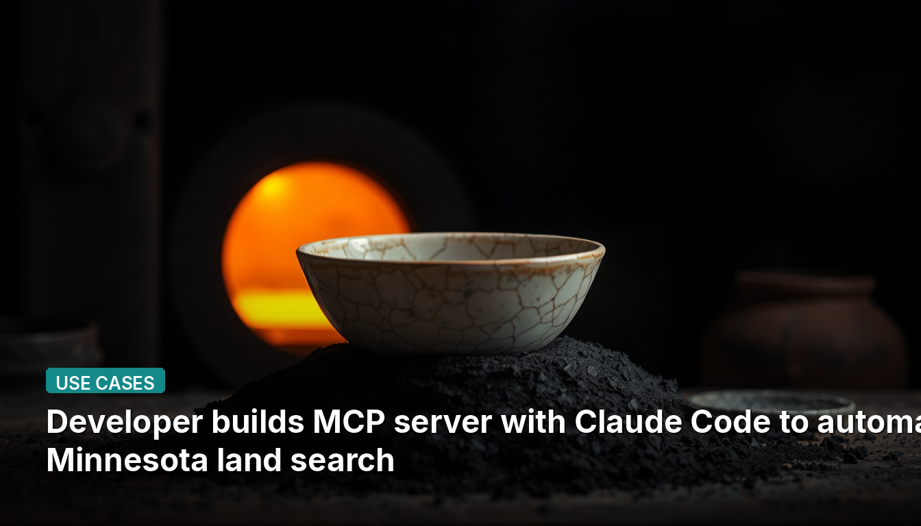 Développeur construit un serveur MCP avec Claude Code pour automatiser la recherche de terrains au Minnesota.