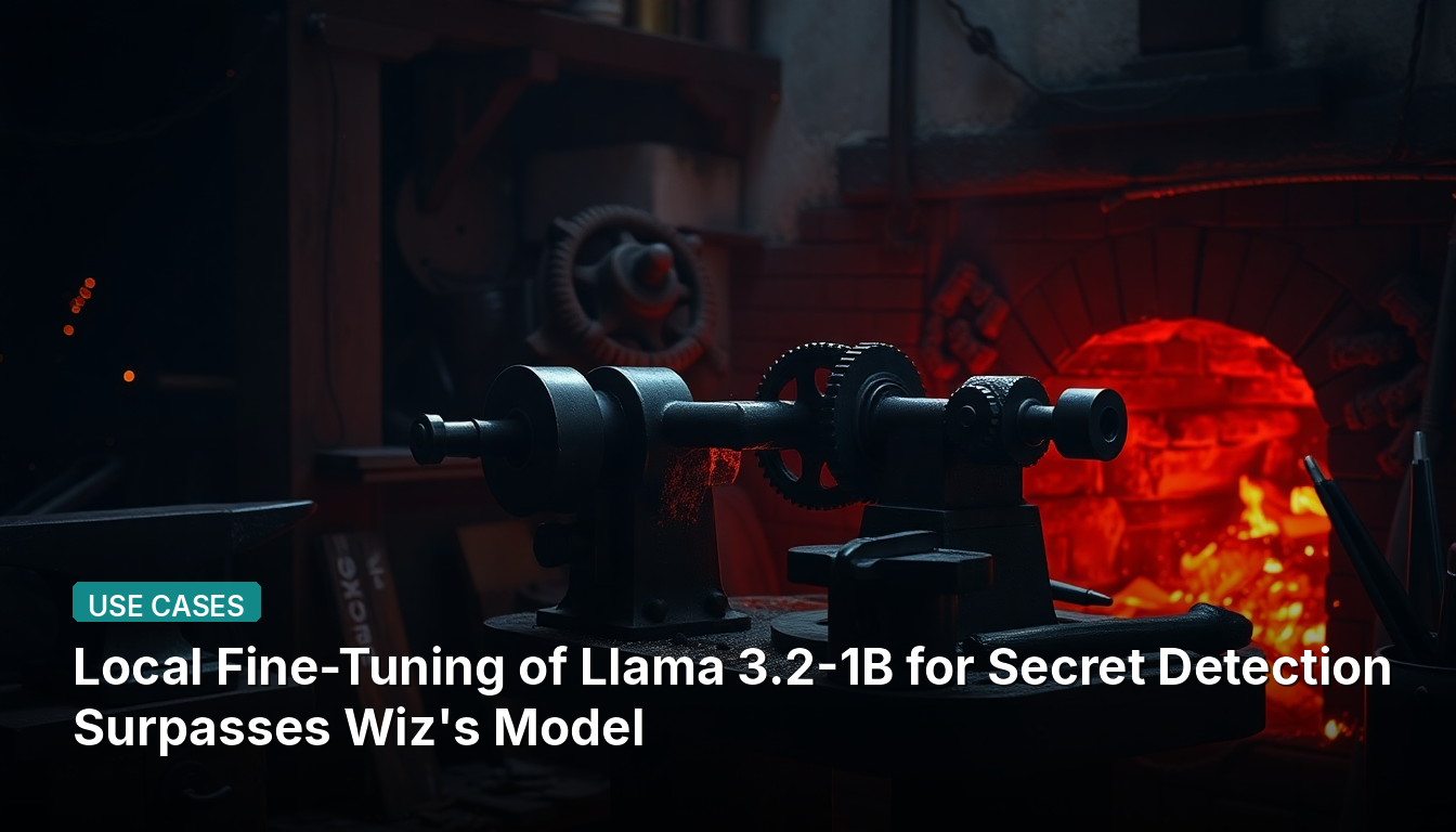 로컬 파인튜닝된 Llama 3.2-1B, 비밀 탐지에서 Wiz의 모델을 능가하다