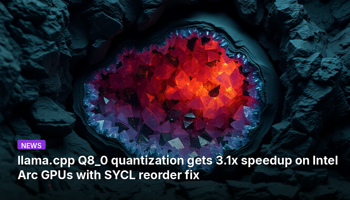 llama.cppのQ8_0量子化は、SYCLリオーダーフィックスによりIntel Arc GPUで3.1倍の高速化を達成