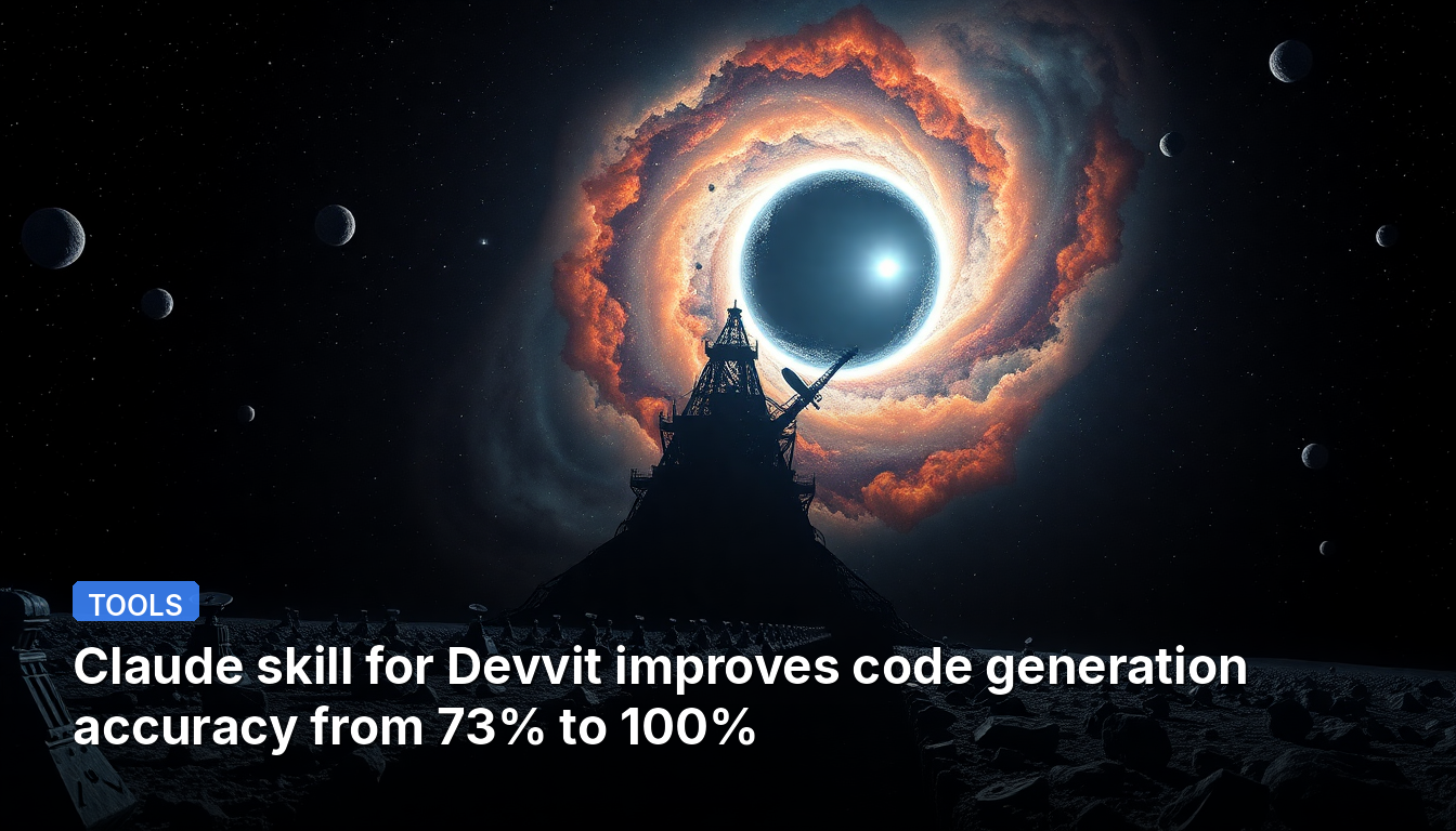 La compétence Claude pour Devvit améliore la précision de génération de code de 73 % à 100 %.