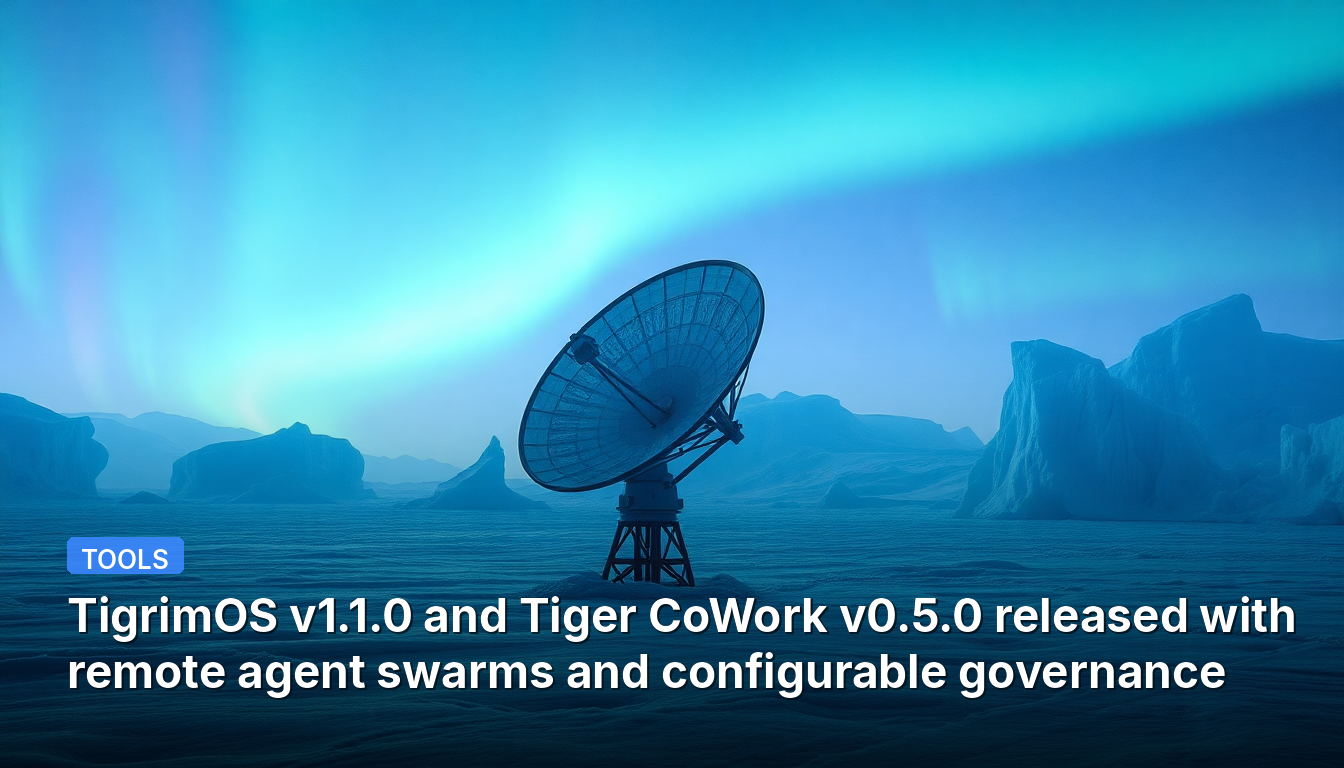TigrimOS v1.1.0과 Tiger CoWork v0.5.0이 원격 에이전트 군집 및 구성 가능 거버넌스 기능과 함께 출시되었습니다.