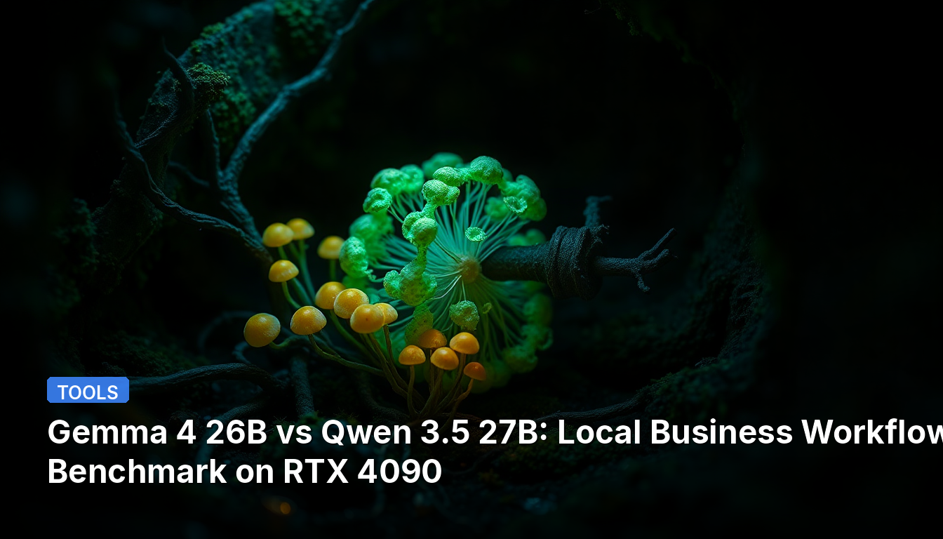 Gemma 4 26B対Qwen 3.5 27B:RTX 4090でのローカル業務ワークフローベンチマーク