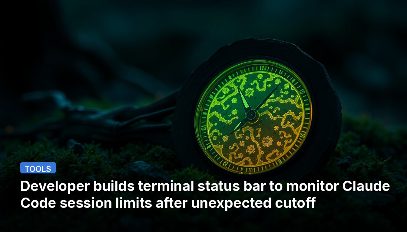 Desarrollador crea barra de estado en terminal para monitorear límites de sesión de Claude Code tras corte inesperado.