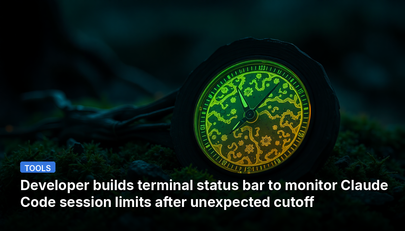 Desenvolvedor cria barra de status de terminal para monitorar limites de sessão do Claude Code após corte inesperado