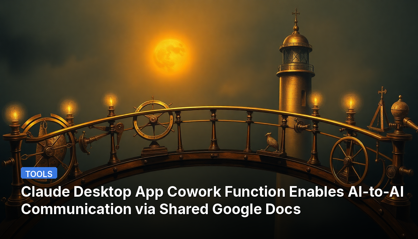 Claudeデスクトップアプリの「Cowork」機能は、共有Googleドキュメントを通じてAI間の通信を可能にします。