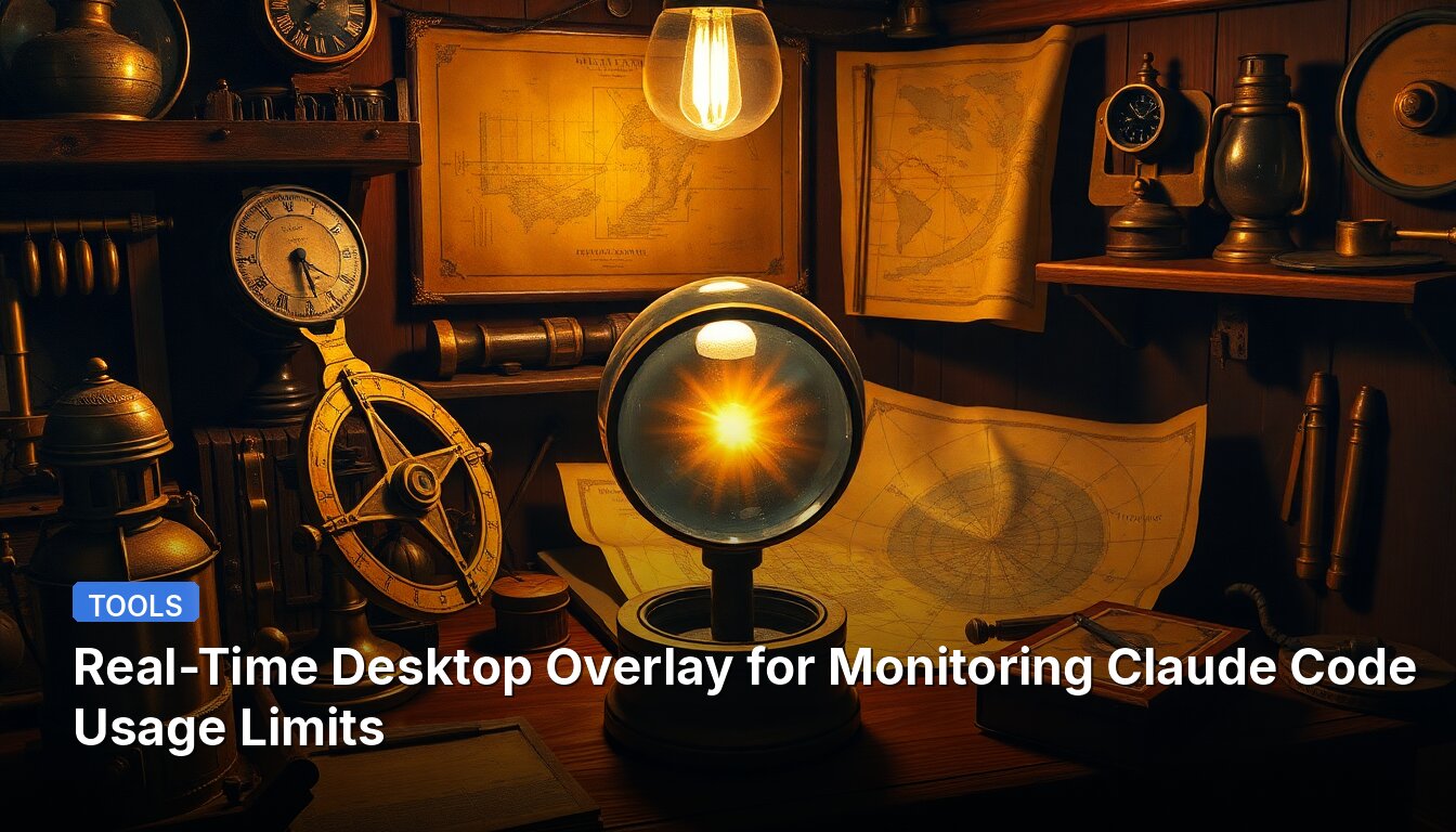 Echtzeit-Desktop-Overlay zur Überwachung der Nutzungslimits von Claude Code