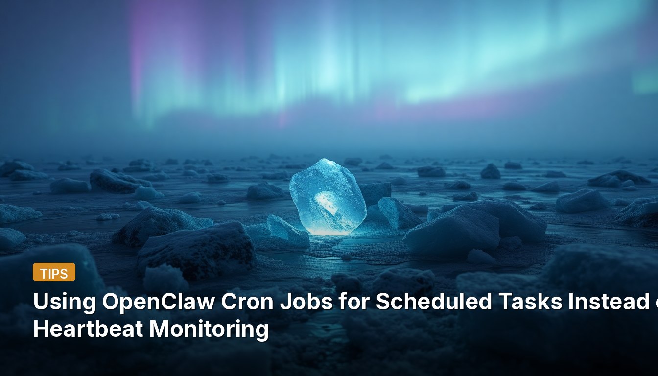 Utiliser les Cron Jobs d'OpenClaw pour les Tâches Planifiées au Lieu de la Surveillance par Heartbeat