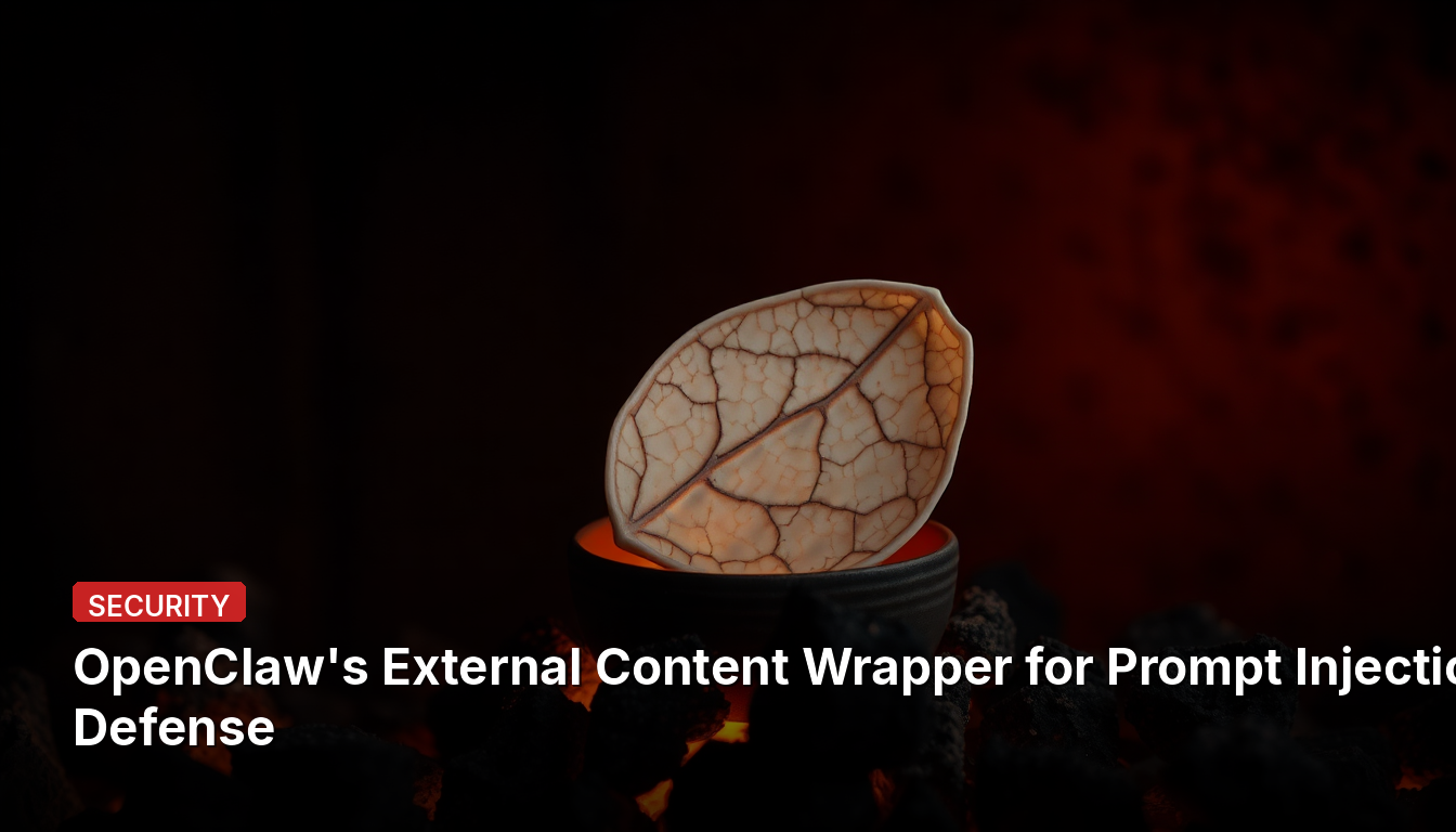 OpenClaw's External Content Wrapper for Prompt Injection Defense