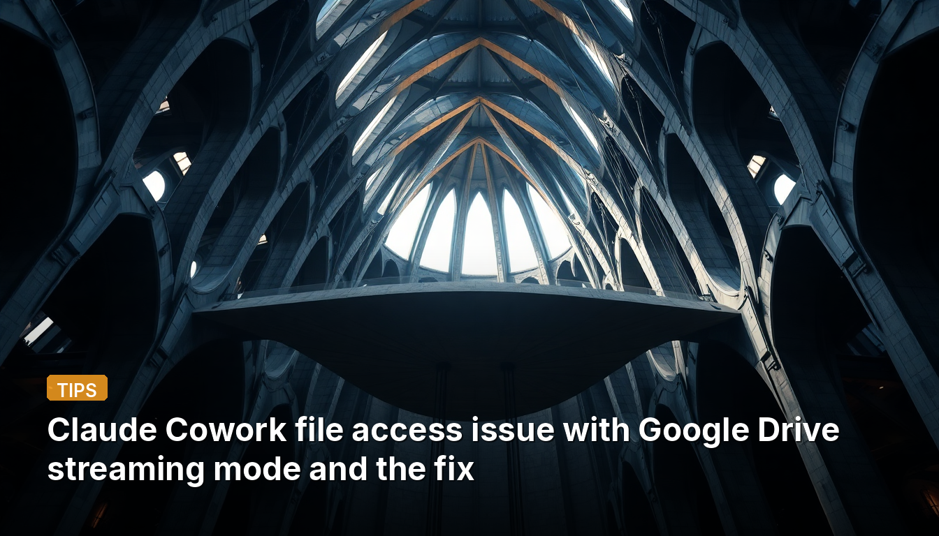 Problema de acesso a arquivos do Claude Cowork com o modo de streaming do Google Drive e a solução
