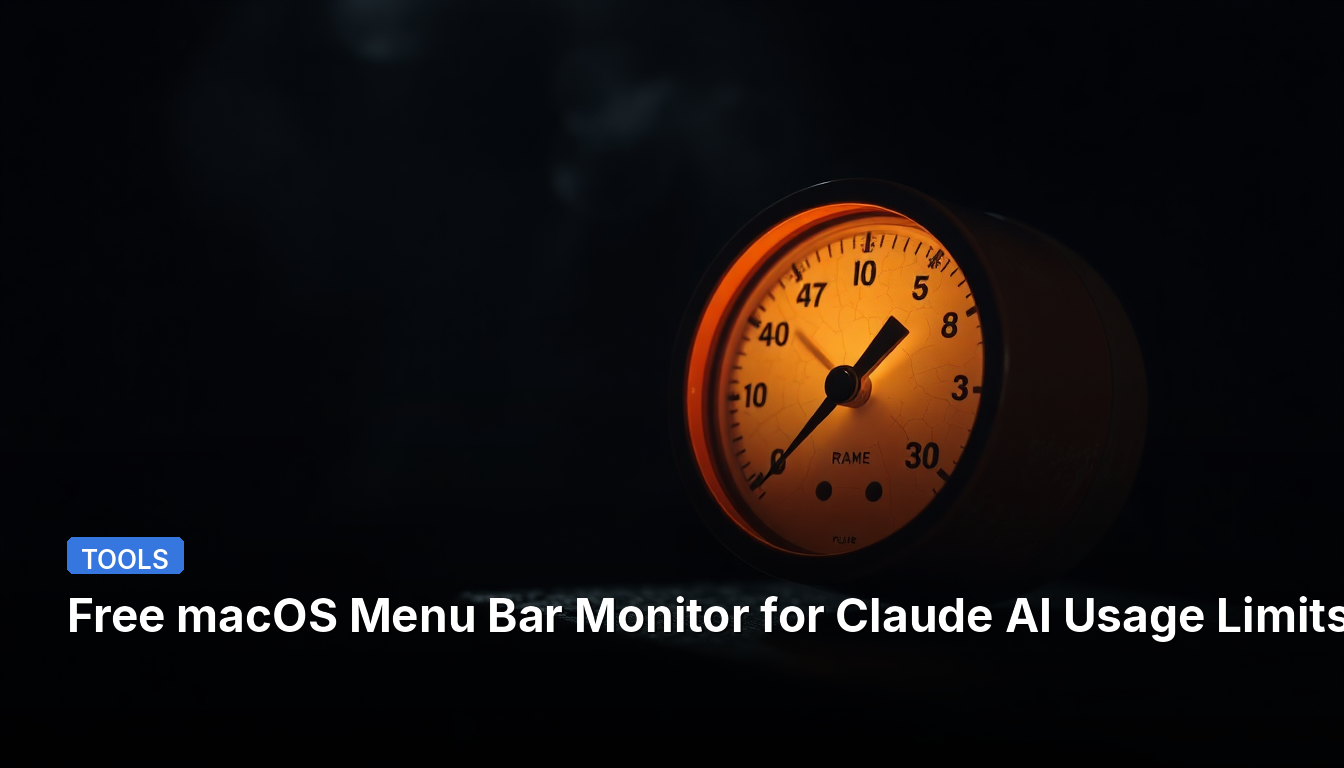 Moniteur gratuit dans la barre de menus macOS pour les limites d'utilisation de Claude AI