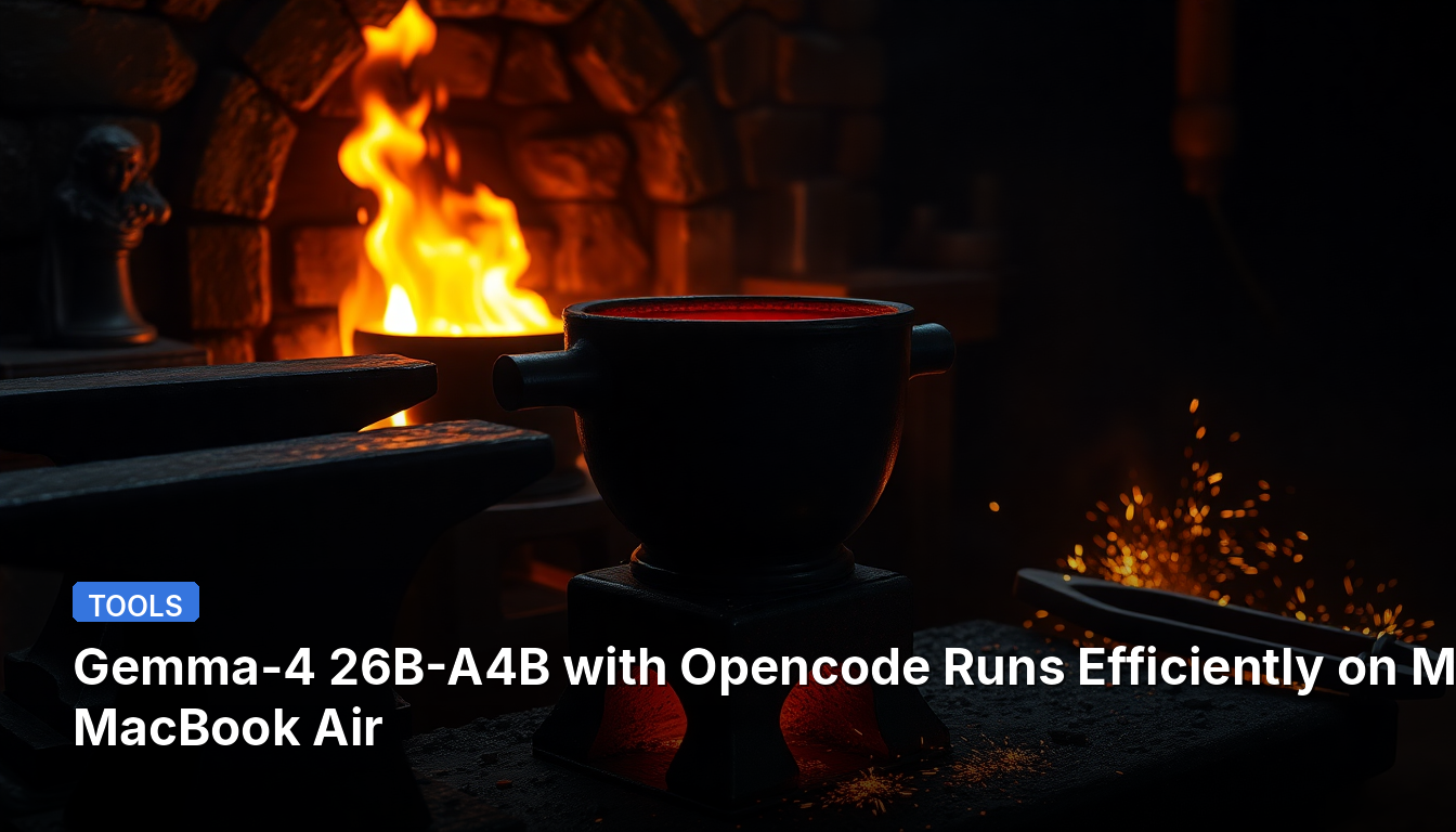 Gemma-4 26B-A4B가 Opencode와 함께 M5 MacBook Air에서 효율적으로 실행됩니다