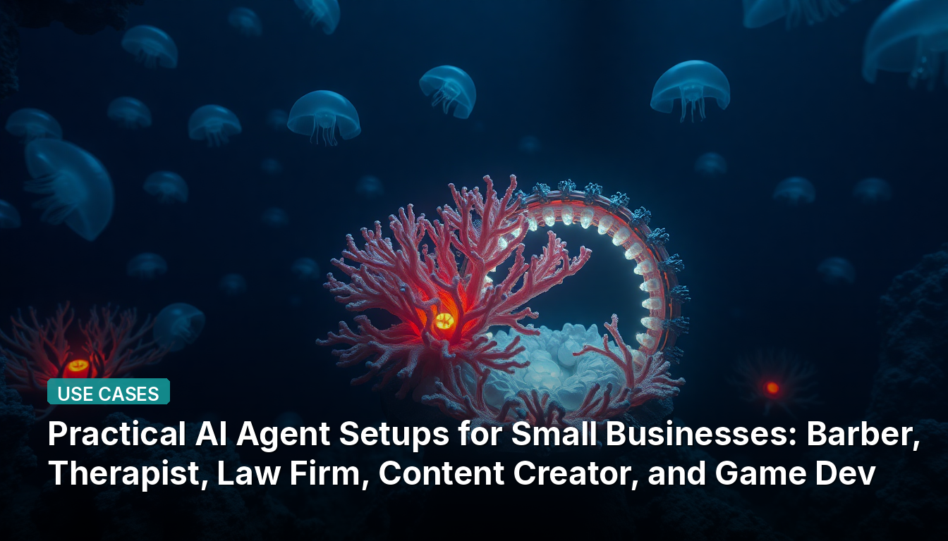 Practical AI Agent Setups for Small Businesses: Barber, Therapist, Law Firm, Content Creator, and Game Dev