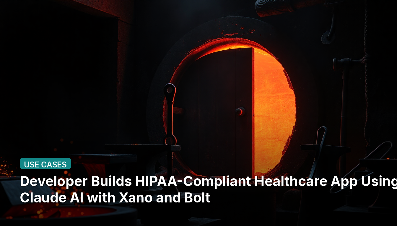 Developer Builds HIPAA-Compliant Healthcare App Using Claude AI with Xano and Bolt