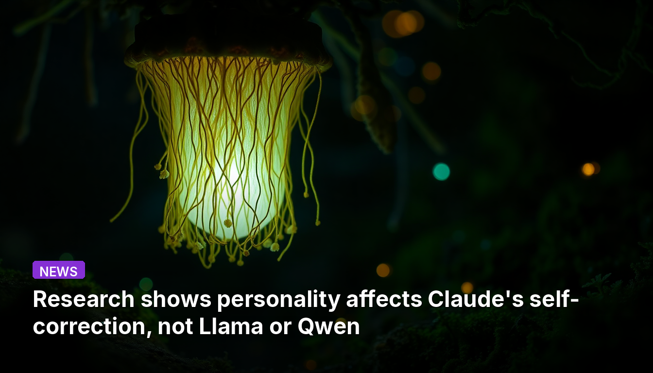 A pesquisa mostra que a personalidade afeta a autocorreção do Claude, mas não a do Llama ou do Qwen.