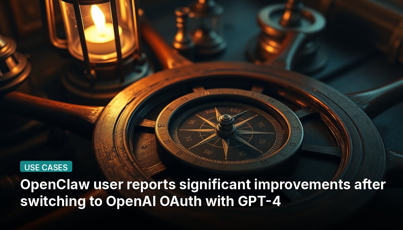 Usuários do OpenClaw relatam melhorias significativas após mudarem para OAuth da OpenAI com GPT-4