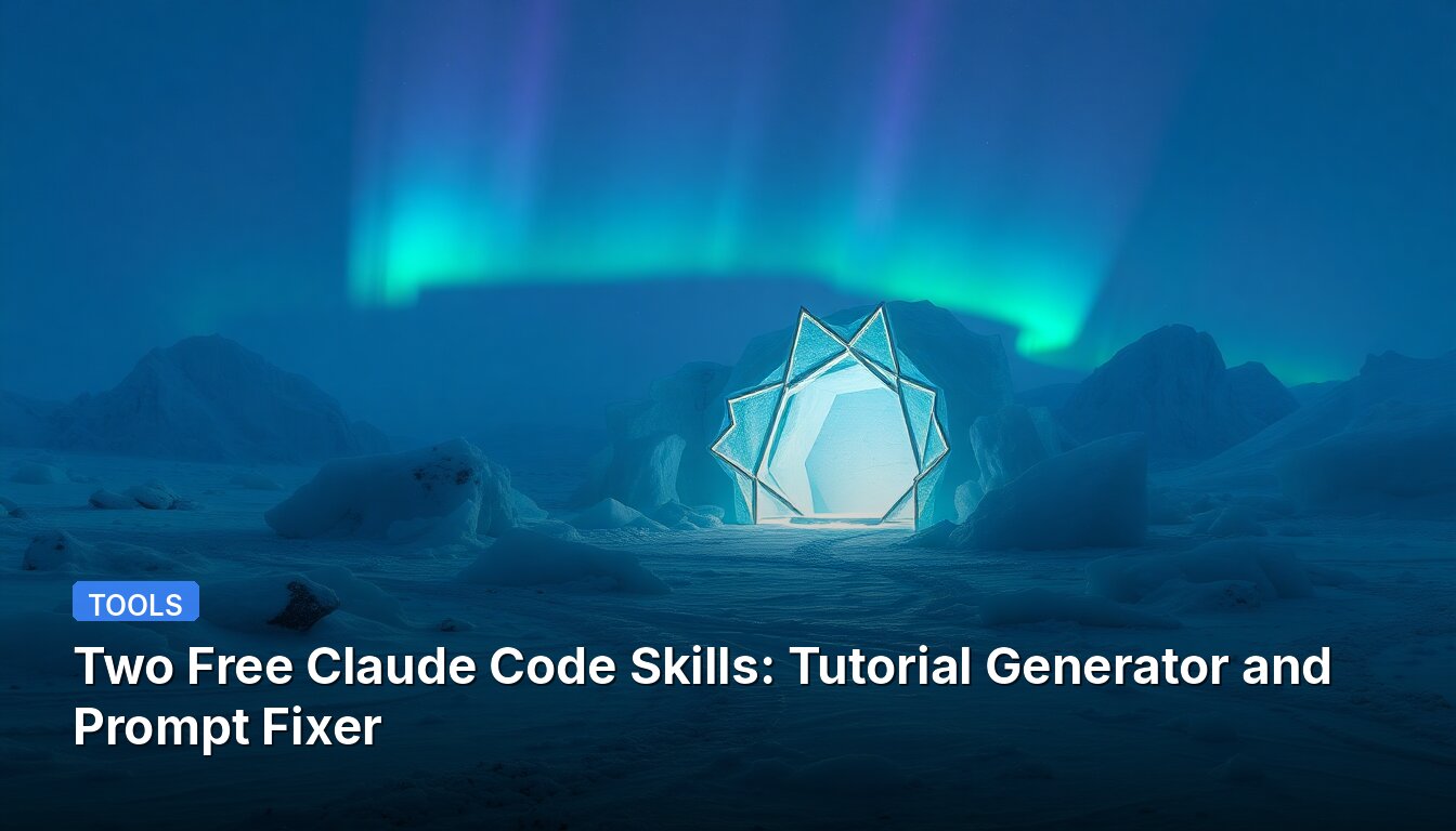Two Free Claude Code Skills: Tutorial Generator and Prompt Fixer