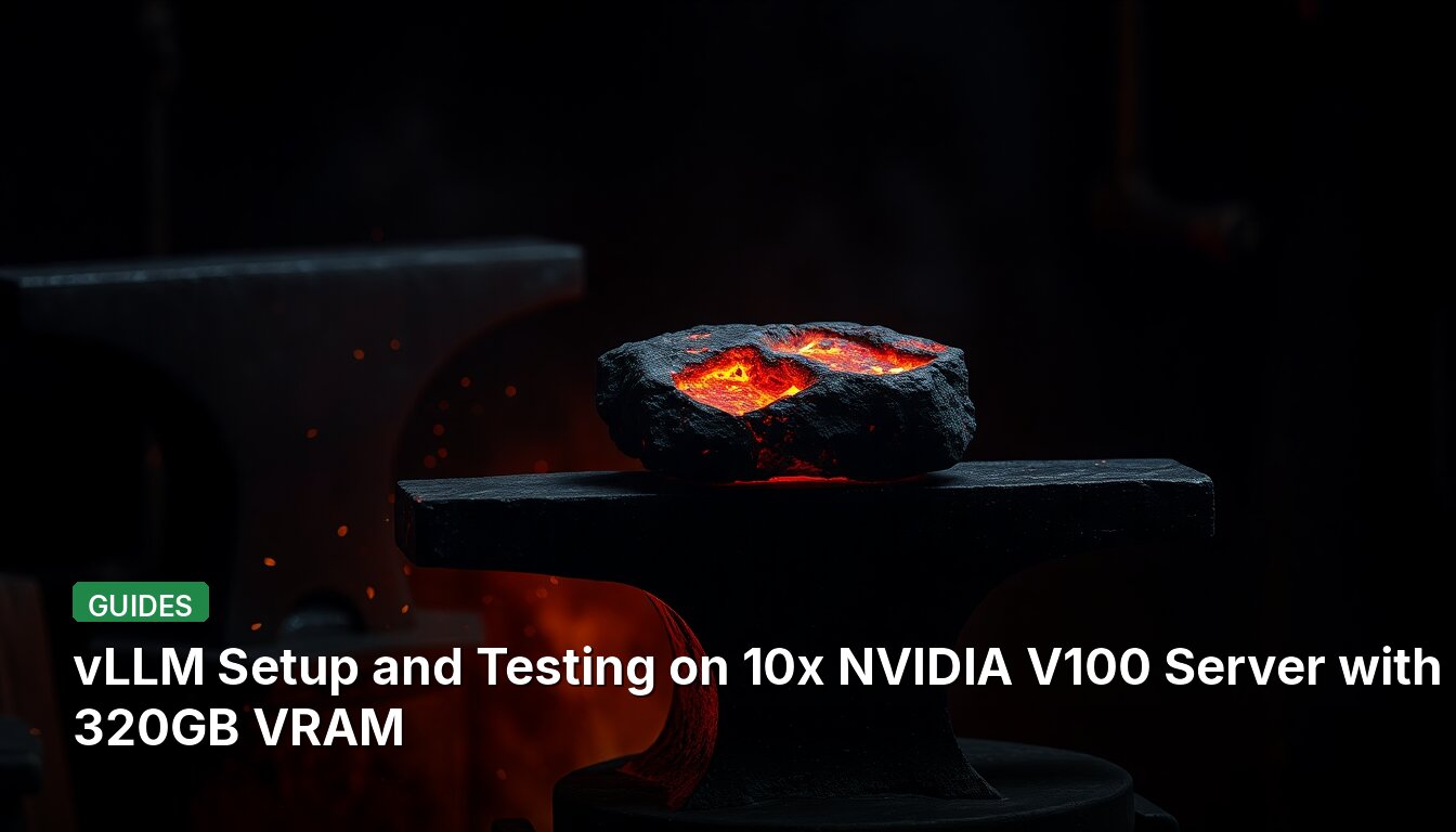 vLLM-Einrichtung und -Tests auf einem 10x-NVIDIA-V100-Server mit 320 GB VRAM