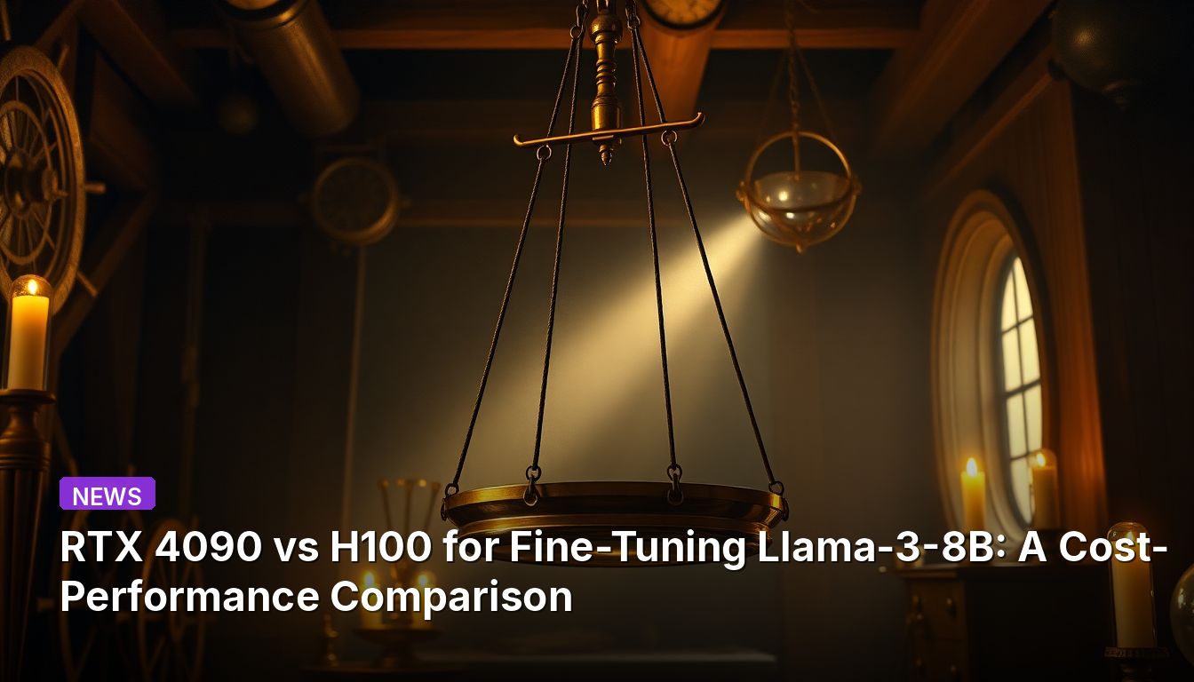 RTX 4090 vs H100 para Ajuste Fino do Llama-3-8B: Uma Comparação de Custo-Desempenho