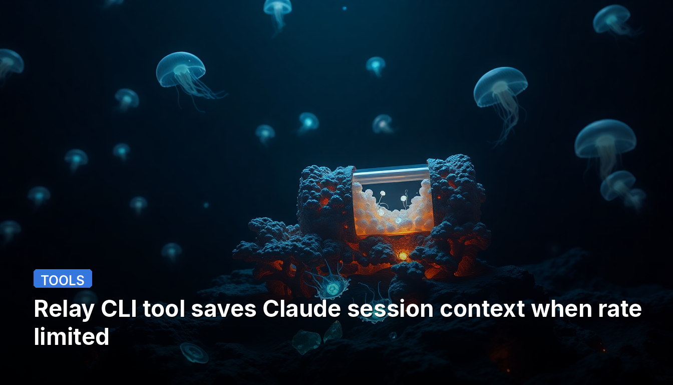Relay CLI 도구는 속도 제한 시 Claude 세션 컨텍스트를 저장합니다.