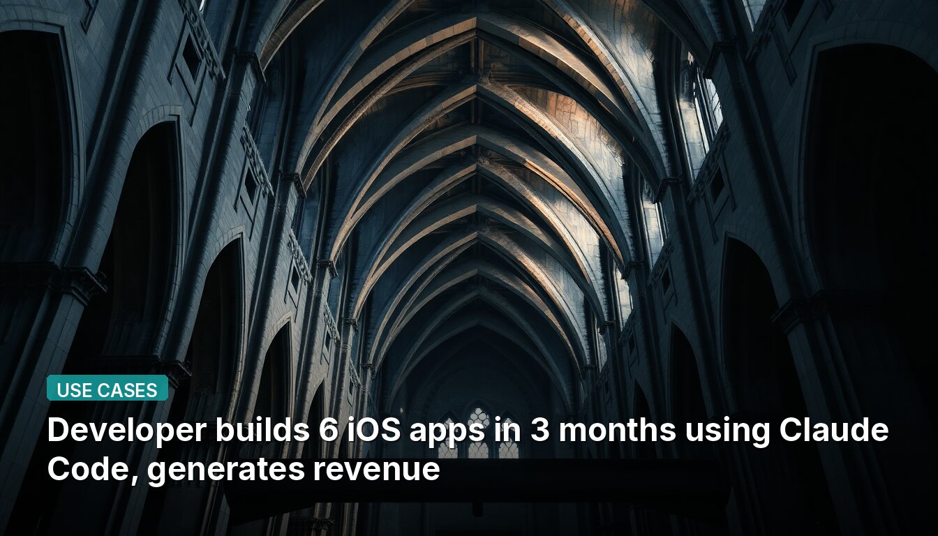 Developer builds 6 iOS apps in 3 months using Claude Code, generates revenue