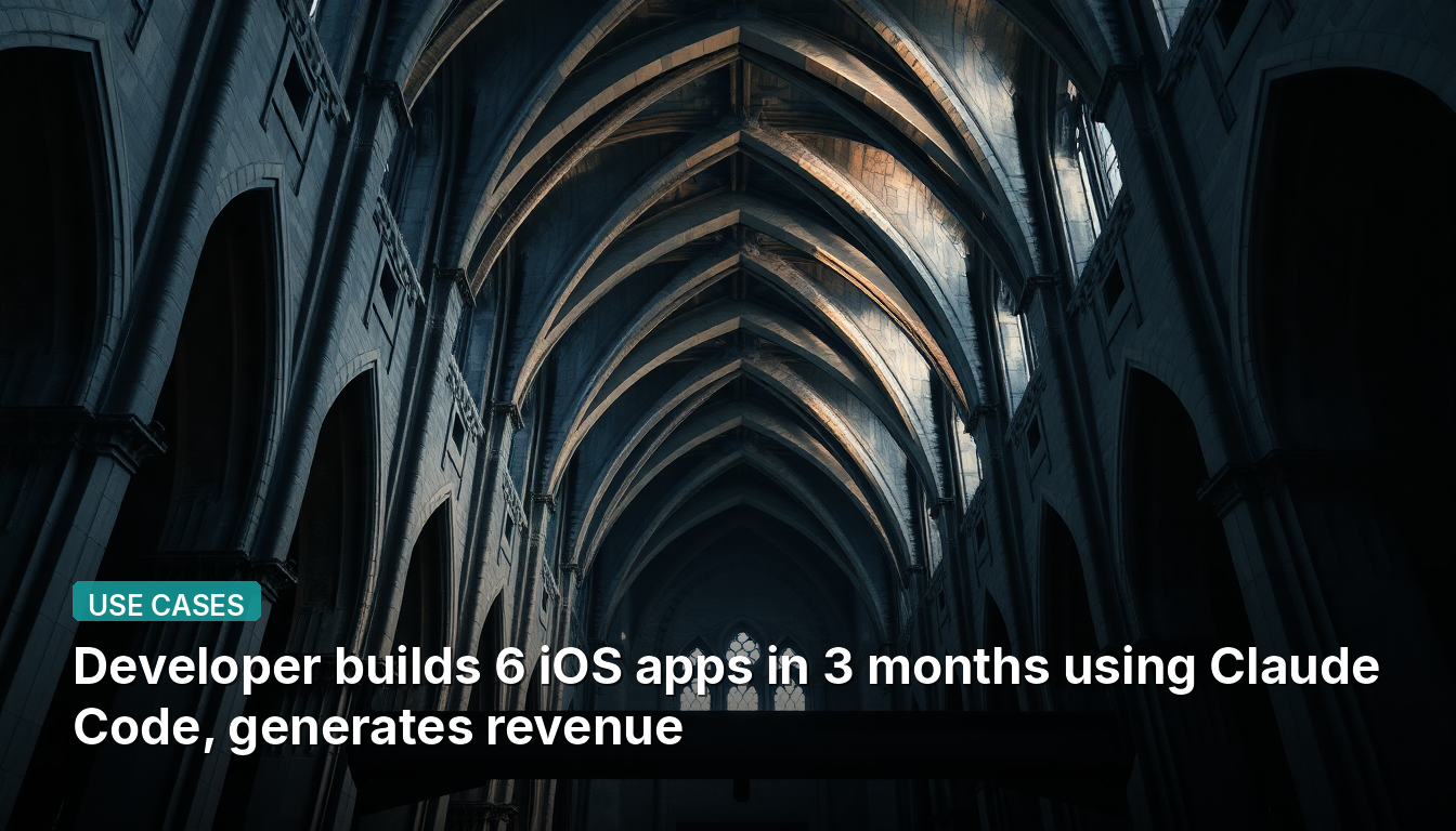 Desenvolvedor cria 6 aplicativos iOS em 3 meses usando Claude Code e gera receita.