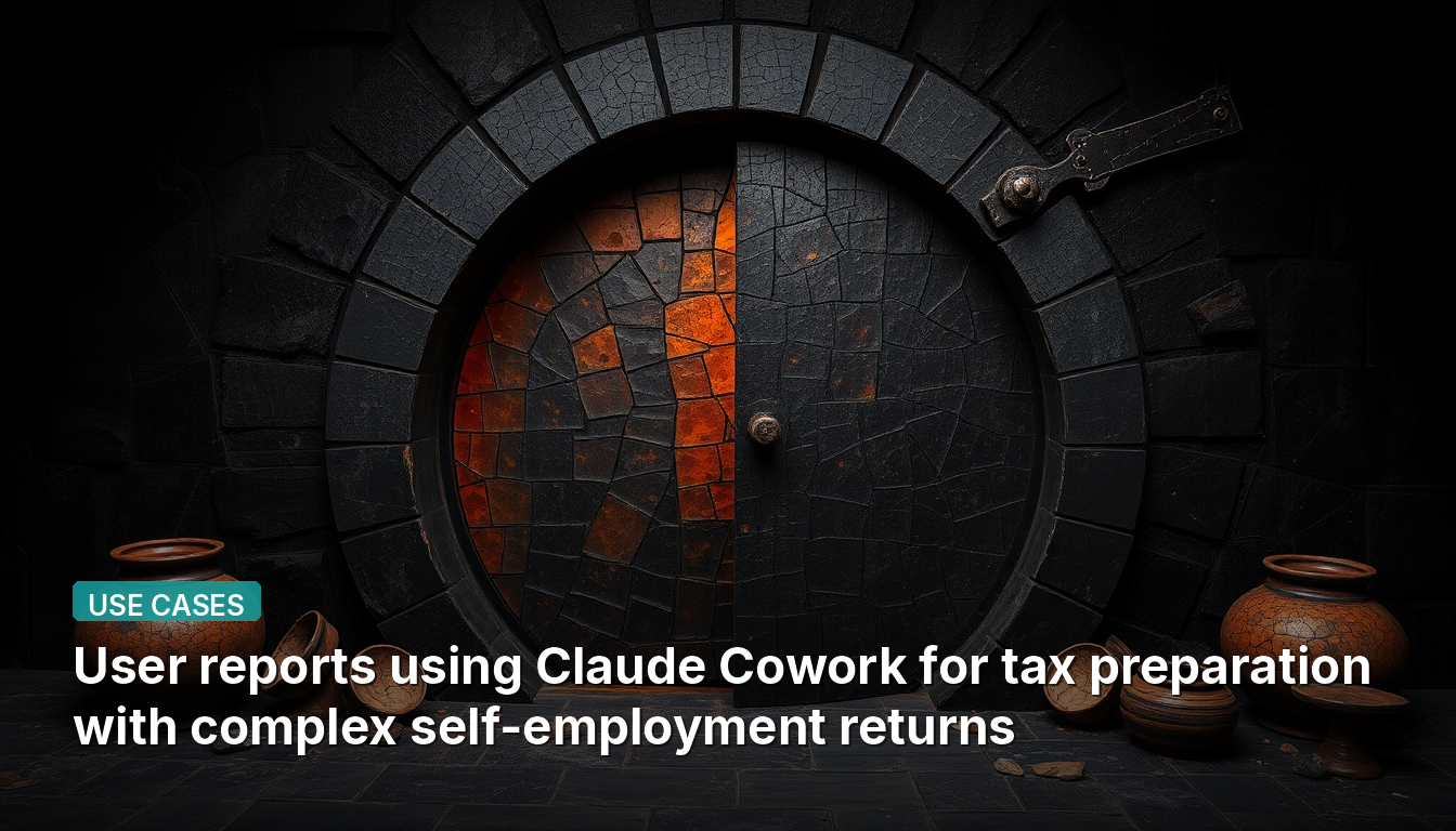 L'utilisateur signale utiliser Claude Cowork pour la préparation de déclarations fiscales complexes liées à une activité indépendante.