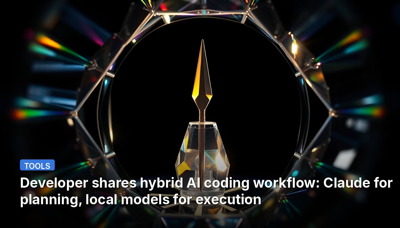 Desarrollador comparte flujo de trabajo híbrido de codificación con IA: Claude para planificación, modelos locales para ejecución