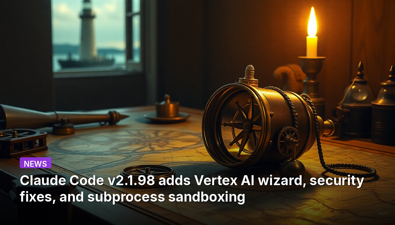Claude Code v2.1.98 adiciona assistente de Vertex AI, correções de segurança e sandboxing de subprocessos