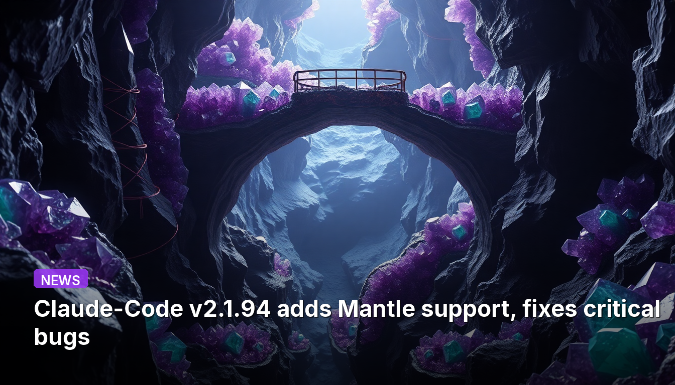 Claude-Code v2.1.94는 Mantle 지원을 추가하고 중요한 버그를 수정했습니다.