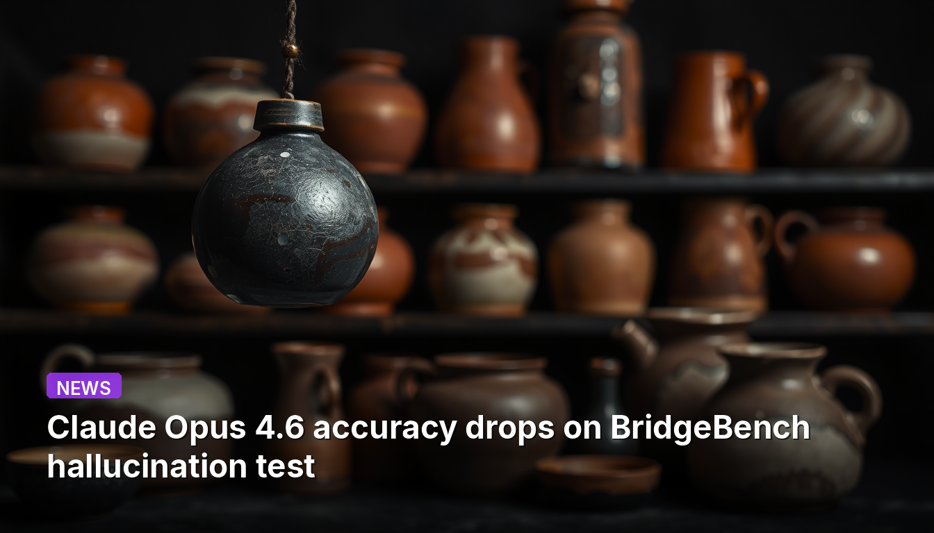La precisión de Claude Opus 4.6 disminuye en la prueba de alucinación BridgeBench.