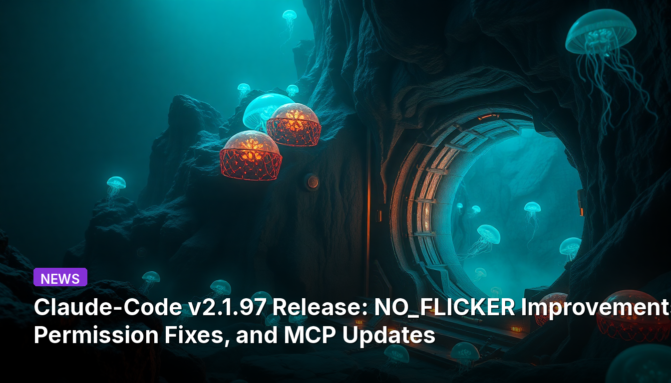 Claude-Code v2.1.97 릴리스: 화면 깜빡임 개선, 권한 수정 및 MCP 업데이트