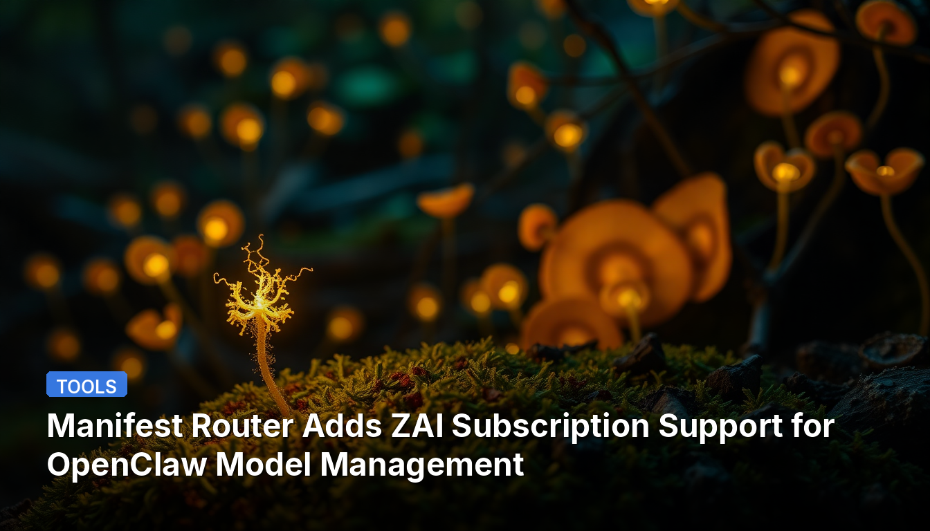 Manifest Router ajoute la prise en charge des abonnements ZAI pour la gestion des modèles OpenClaw