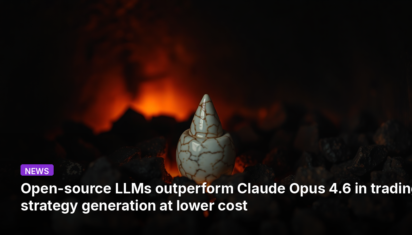 오픈소스 LLM이 더 낮은 비용으로 거래 전략 생성에서 Claude Opus 4.6을 능가합니다